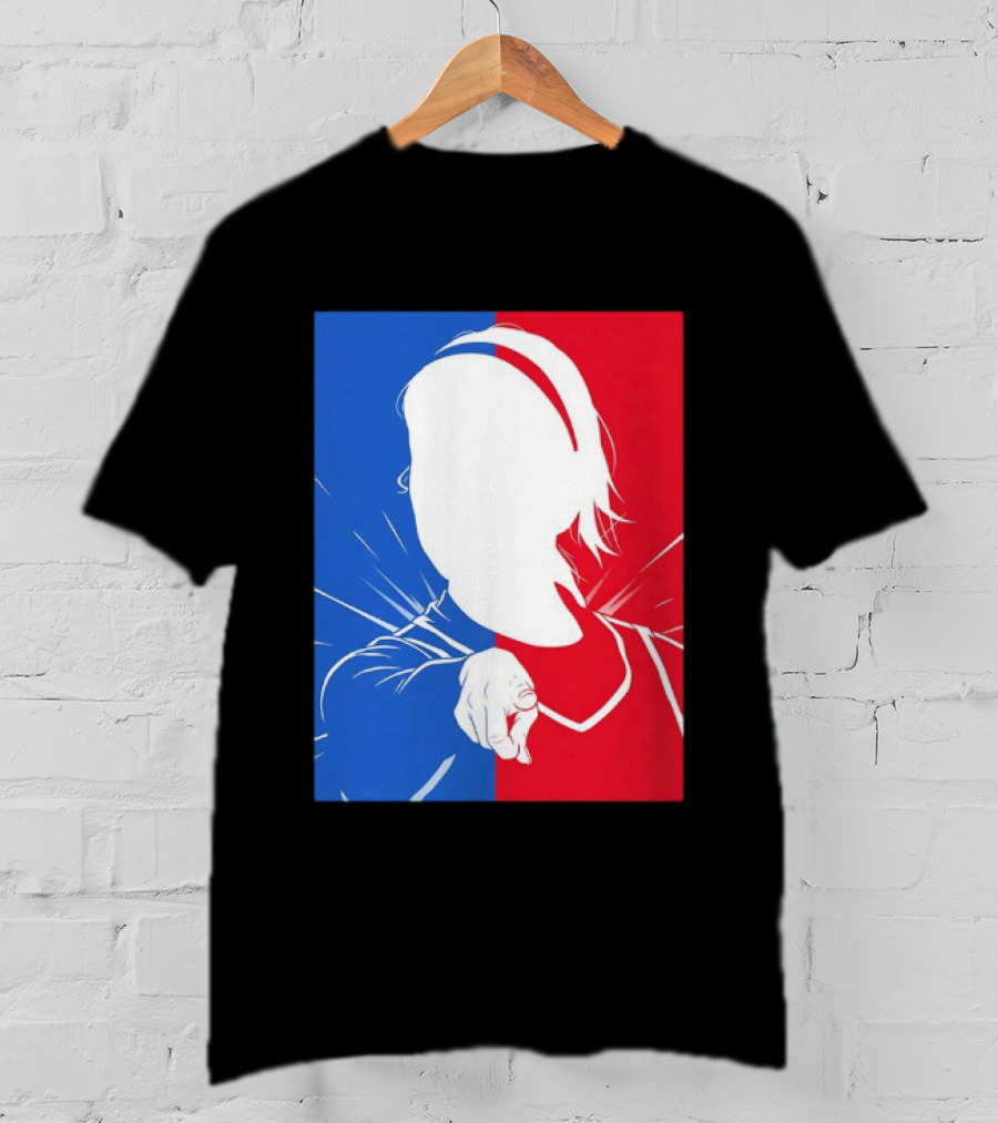 Sophie Cunningham Indiana Fever WNBA Player Silhouette Blue Red T-Shirt
