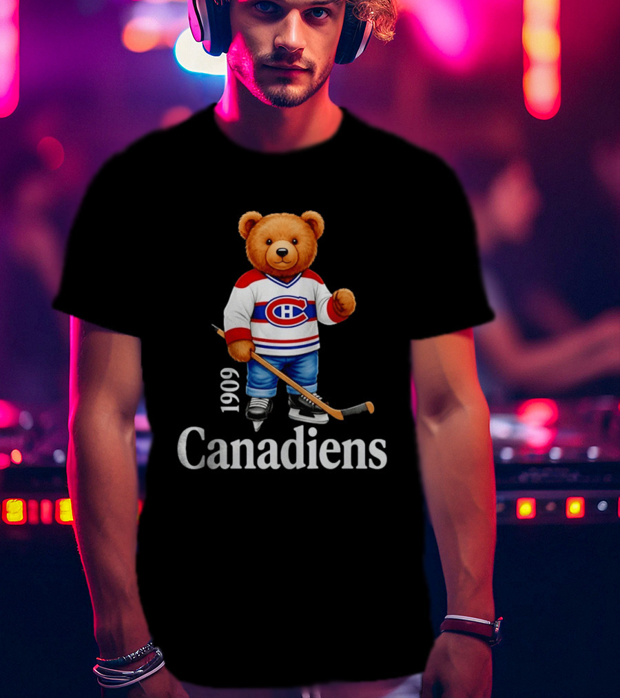 Montreal Canadiens 1909 Bear Hockey T-Shirt