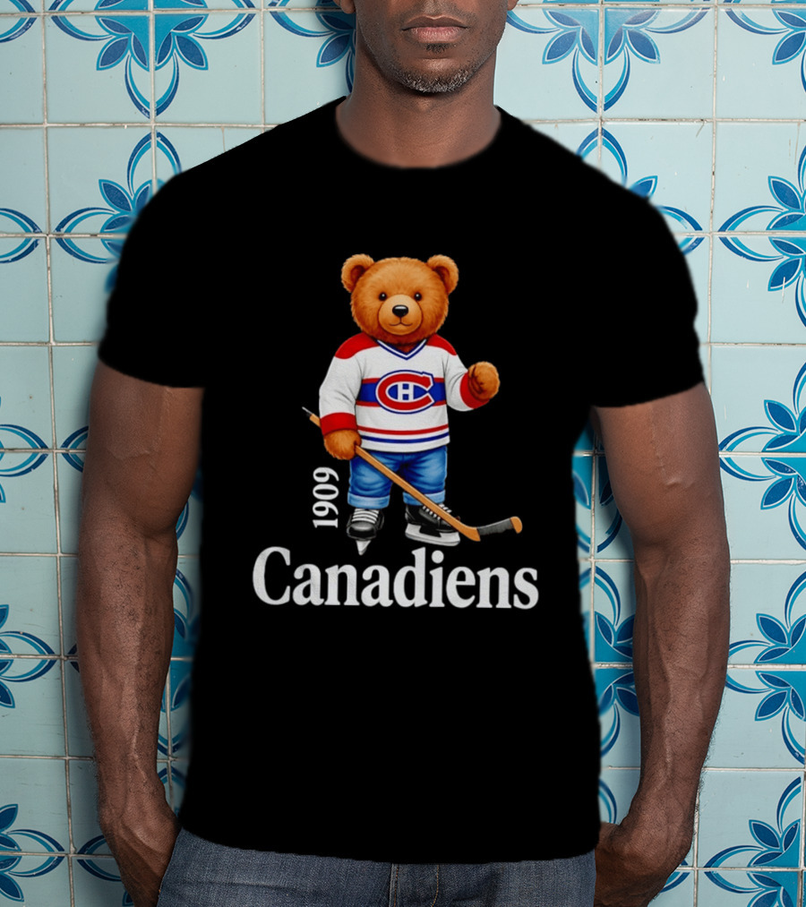Montreal Canadiens 1909 Bear Hockey T-Shirt