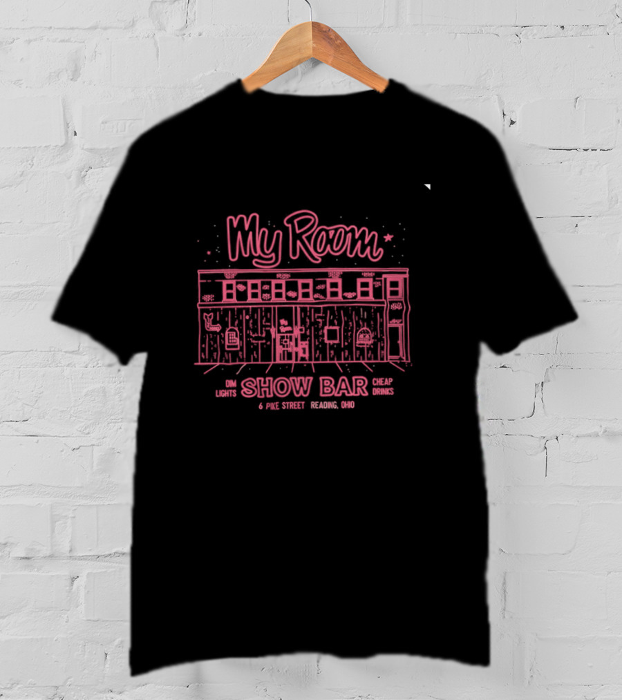 My Room Show Bar 6 Pike Street Reading Ohio Urban Building Sketch T-Shirt