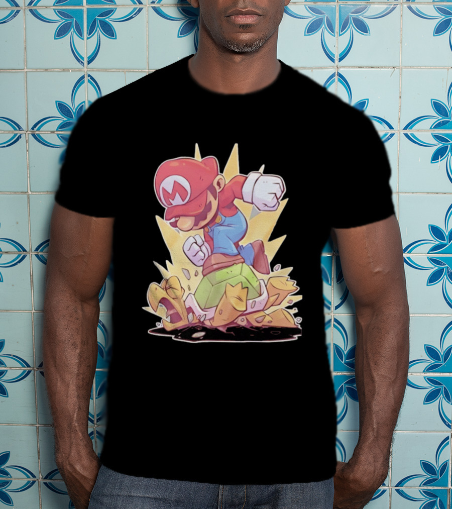 Super Mario Koopa Troopa Smash Stomp Action T-Shirt