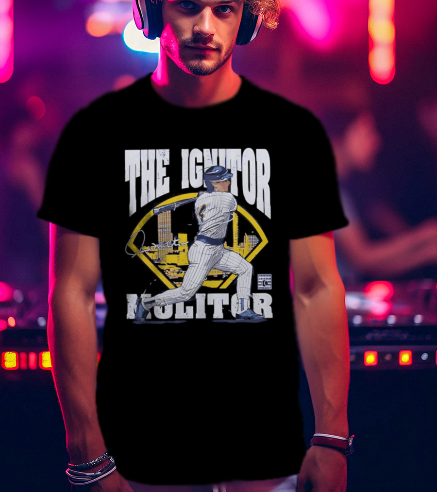 Paul Molitor The Ignitor Milwaukee Brewers HOF Baseball Legend T-Shirt