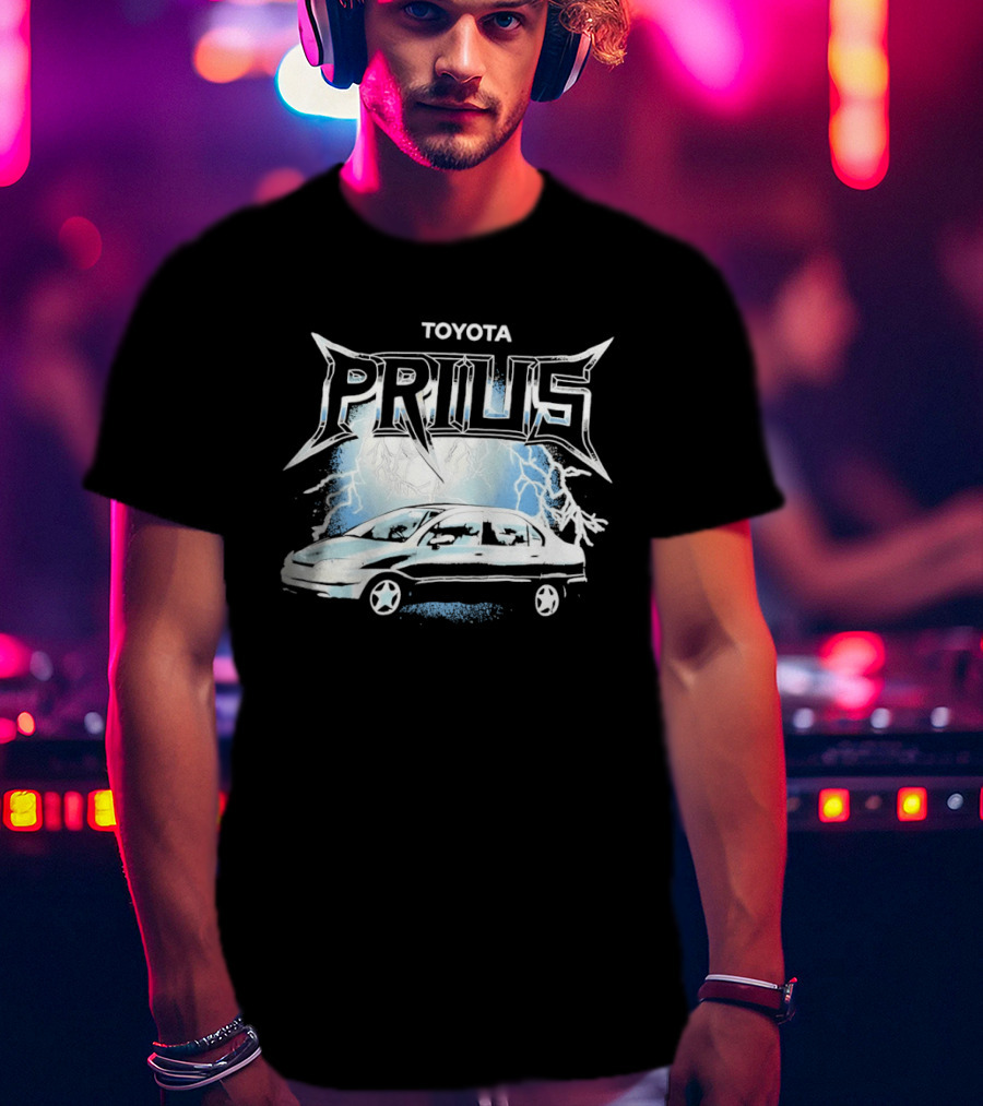 Toyota Prius Lightning Bolt Metal T-Shirt
