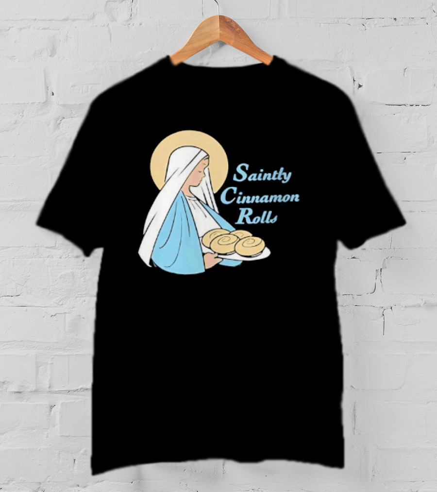 Saintly Cinnamon Roll Angelic Pastry Delight T-Shirt
