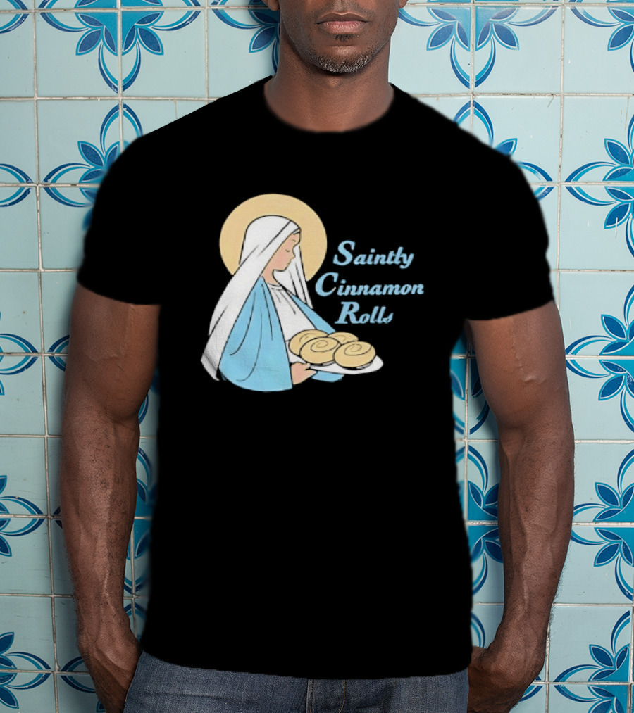 Saintly Cinnamon Roll Angelic Pastry Delight T-Shirt
