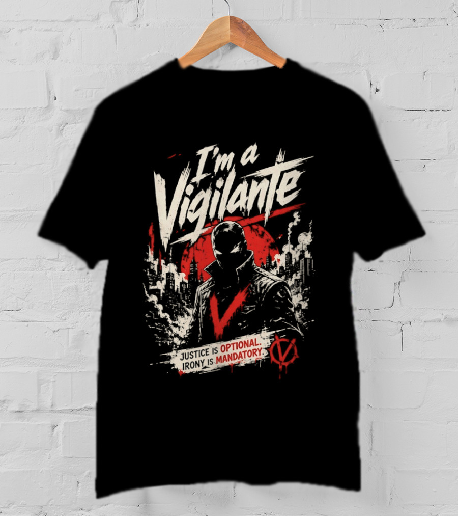I'm A Vigilante Justice Optional Irony Mandatory V For Vendetta T-Shirt