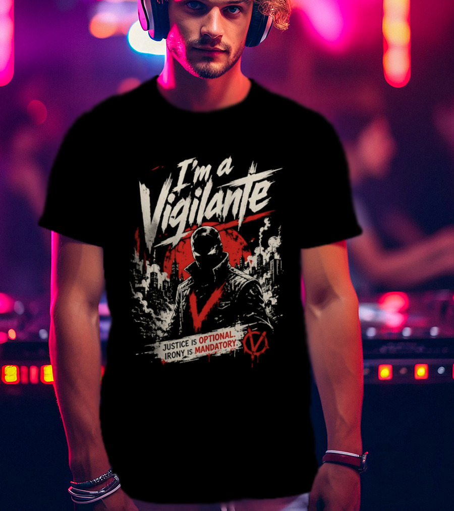 I'm A Vigilante Justice Optional Irony Mandatory V For Vendetta T-Shirt