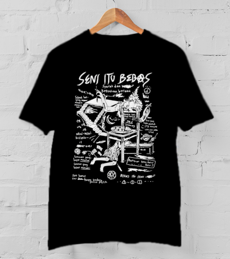Seni Itu Bebas Syarat Dan Ketentuan Berlaku Seni Kontemporer Dan Ekspresi Kreatif T-Shirt