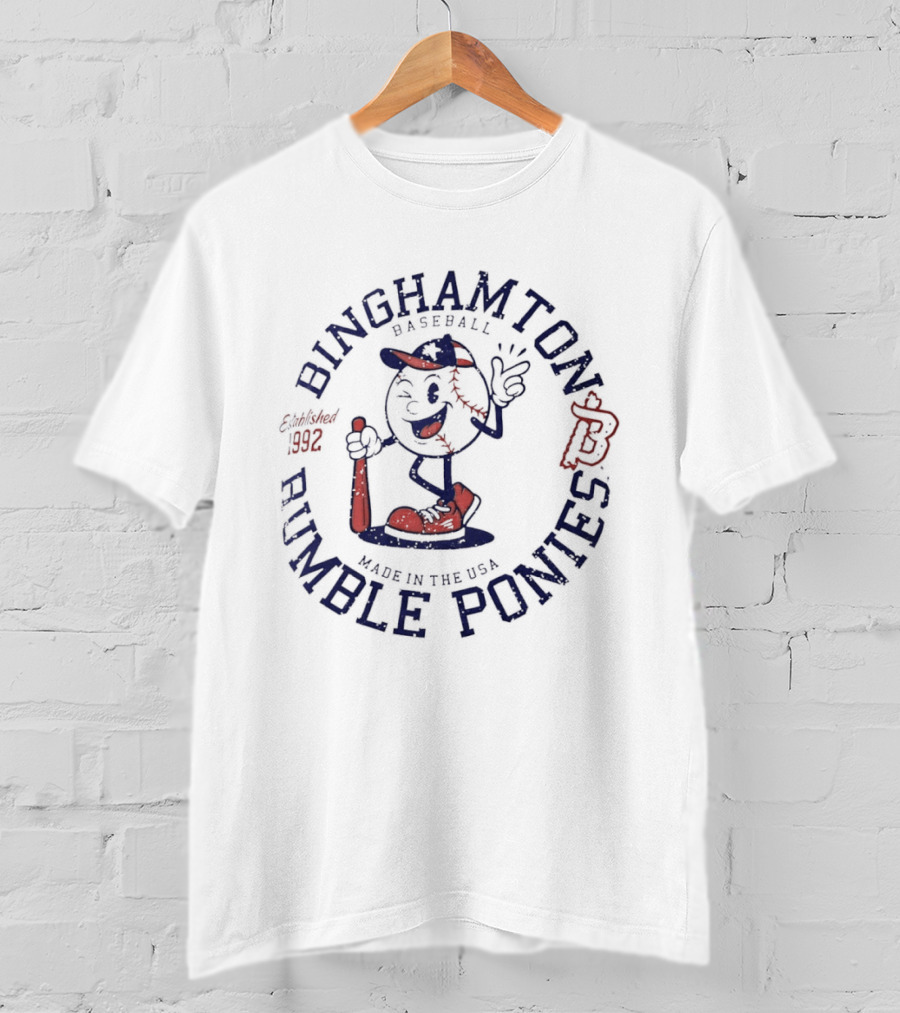 Binghamton Rumble Ponies Baseball Made In The USA Fourth Of July America's 250th Celebration T-Shirt