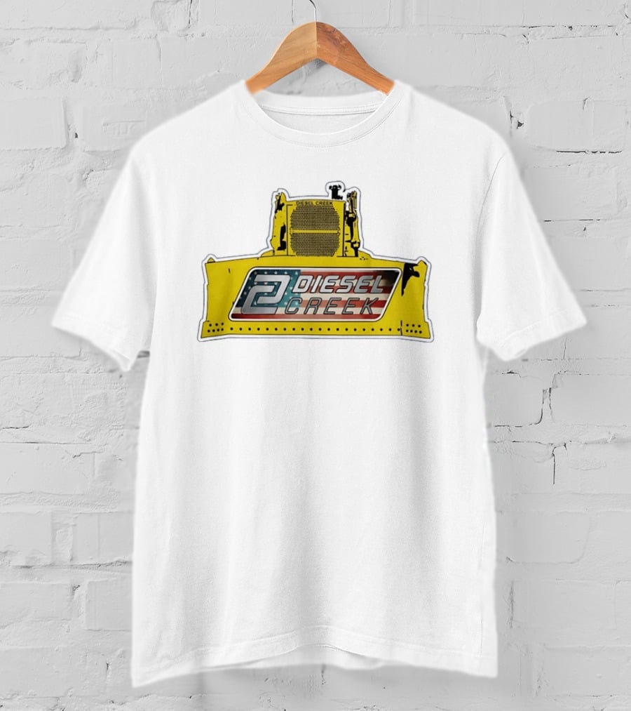 Diesel Creek 46A Dozer Iconic American Flag T-Shirt