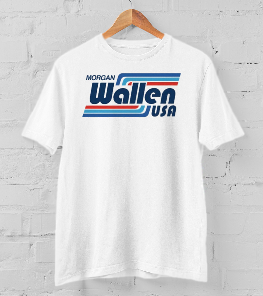 Morgan Wallen USA Vintage Style Red Blue Stripes T-Shirt