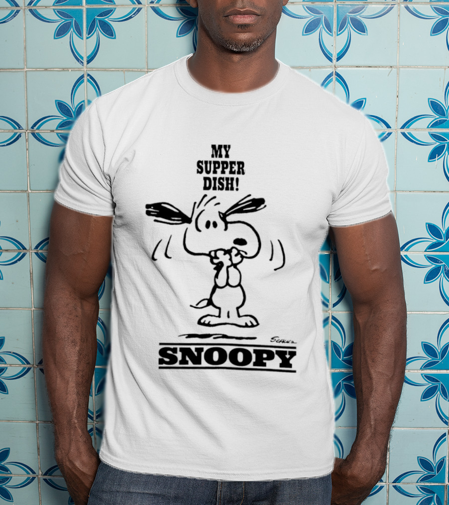 Snoopy My Supper Dish Peanuts Charlie Brown T-Shirt