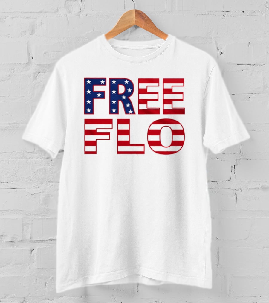 Free Flo USA Flag Stars Stripes Patriotic T-Shirt