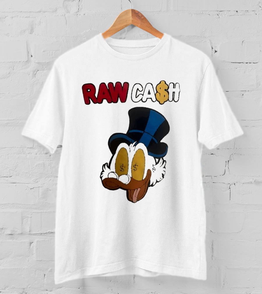 RAW CA$H Duck Eyes Dollar Sign Hat T-Shirt