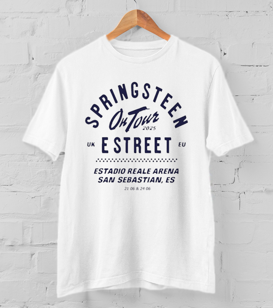 Springsteen On Tour 2025 E Street UK EU Estadio Reale Arena San Sebastian SS T-Shirt