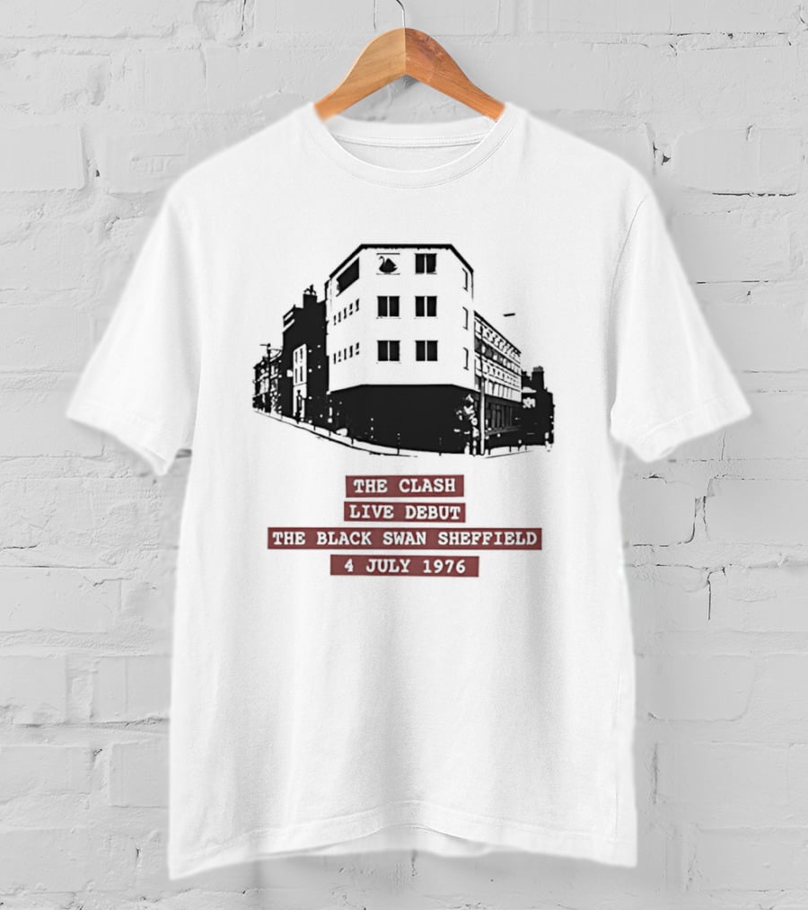 The Clash Live Debut Black Swan Sheffield July 4 1976 Vintage Concert Event T-Shirt