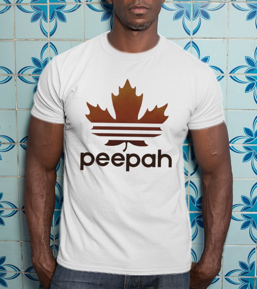 Leaf Peepah Autumn Maple Adidas Parody Peepah T-Shirt
