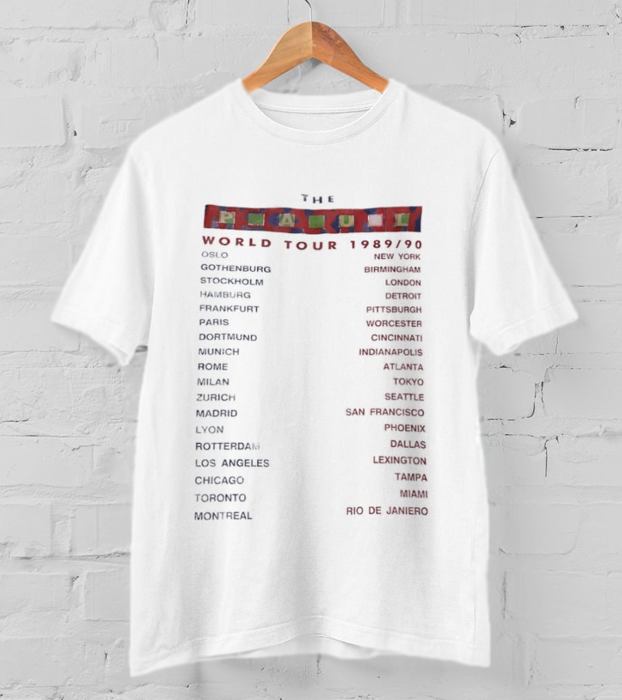 The McCartney World Tour 1989 1990 Tokyo Los Angeles Cities List Concert Dates T-Shirt