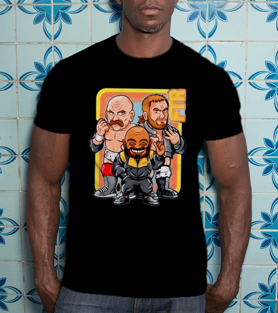 AEW Big Stoke FTR Wrestling Stable Cartoon Characters T-Shirt