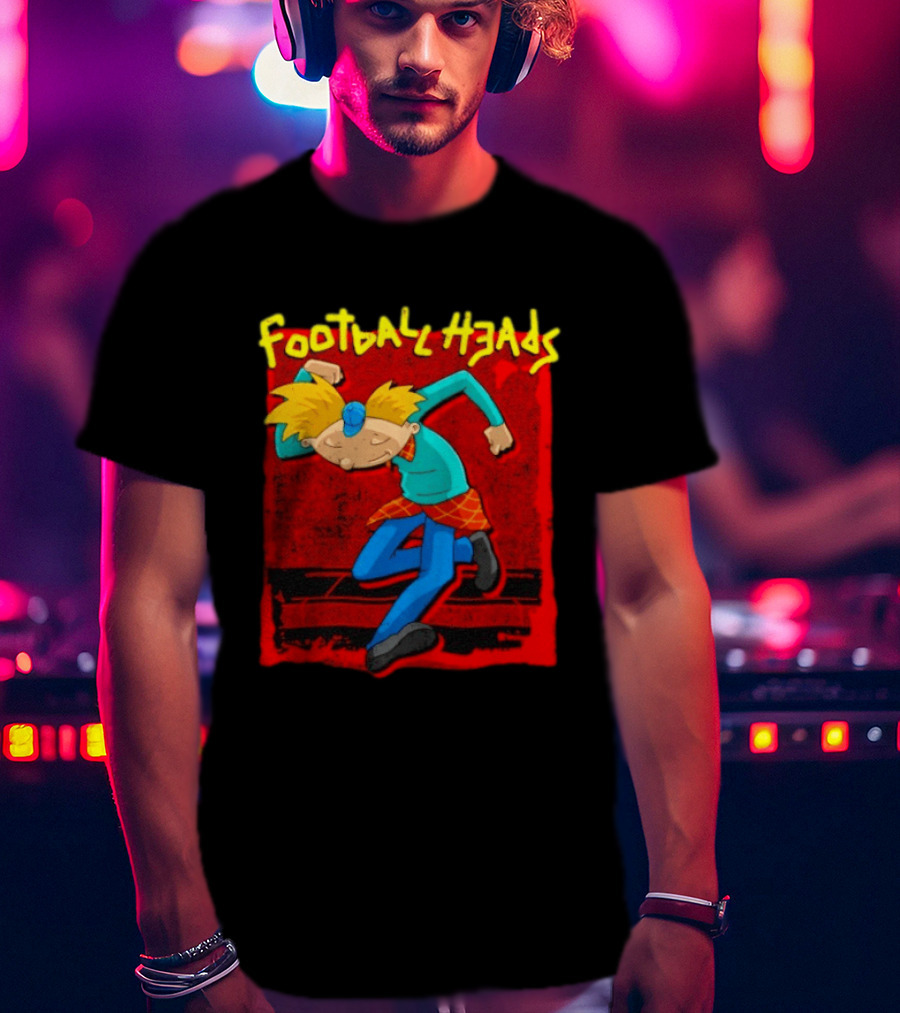 Hey Arnold Football Heads Nickelodeon Classic Cartoon T-Shirt