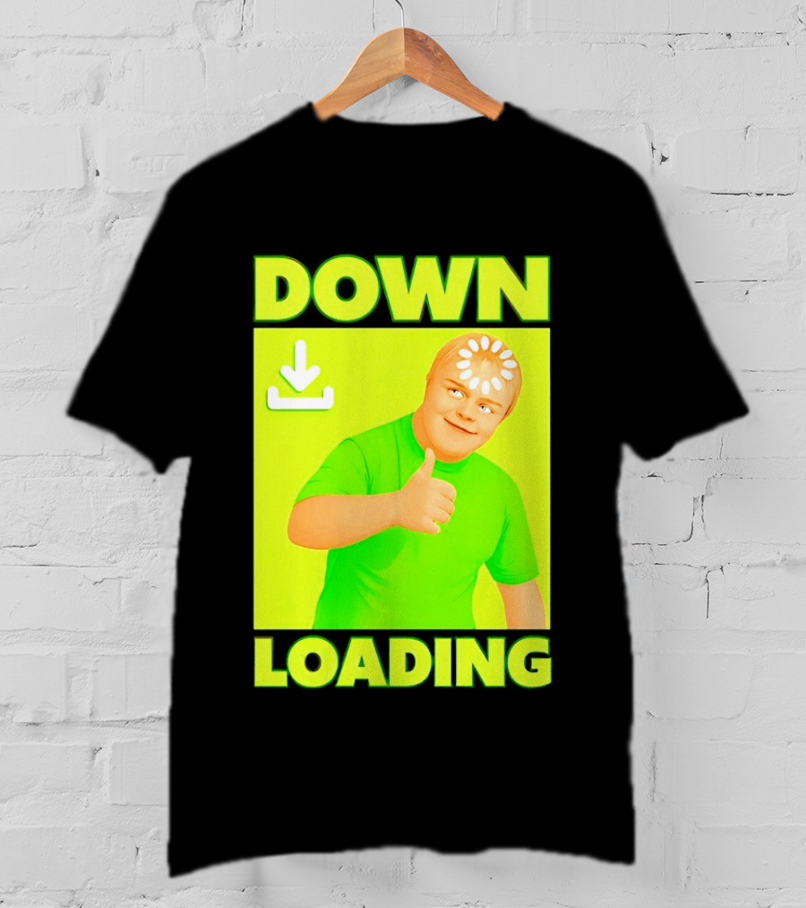 Down Loading Thumbs Up Meme Humorous Internet Guy T-Shirt