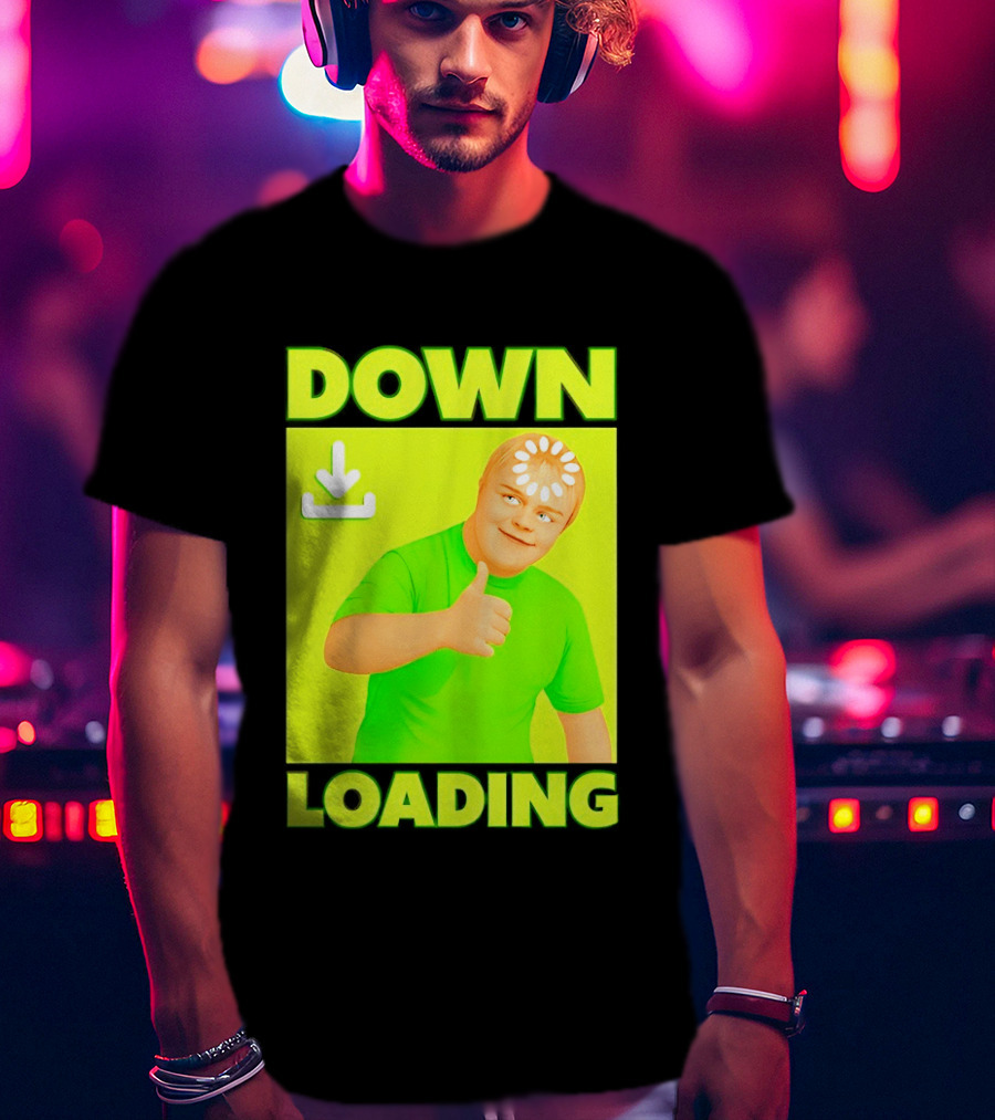 Down Loading Thumbs Up Meme Humorous Internet Guy T-Shirt