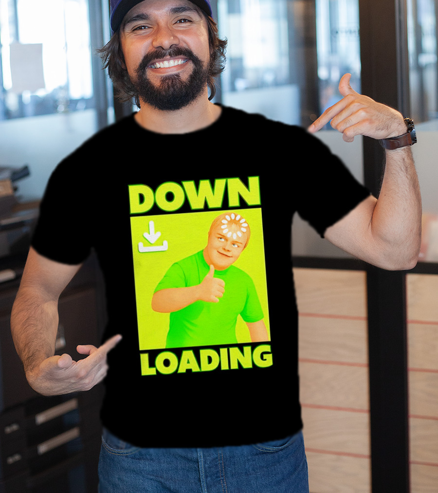 Down Loading Thumbs Up Meme Humorous Internet Guy T-Shirt