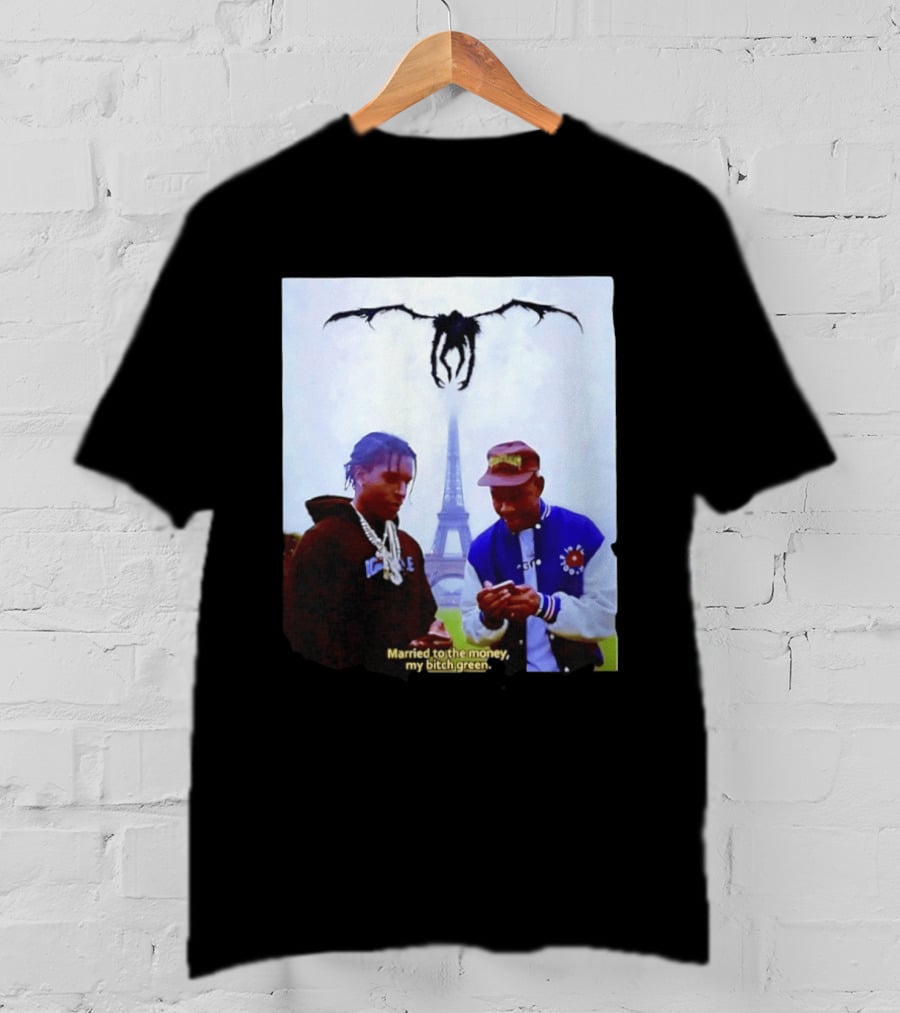 ASAP Rocky Tyler The Creator Eiffel Tower Married To The Money My Bitch Green T-Shirt