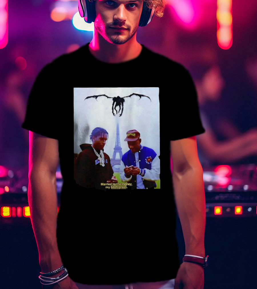 ASAP Rocky Tyler The Creator Eiffel Tower Married To The Money My Bitch Green T-Shirt