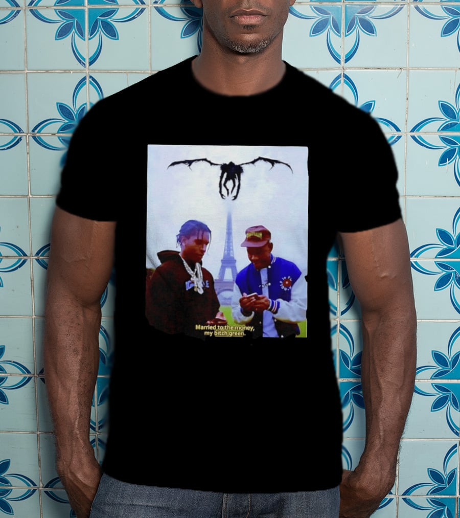 ASAP Rocky Tyler The Creator Eiffel Tower Married To The Money My Bitch Green T-Shirt
