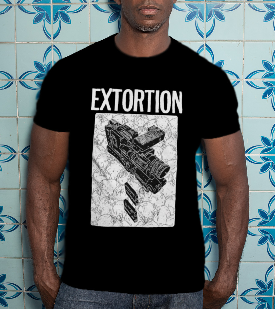 Extortion Band Video Camera Hardcore Punk T-Shirt