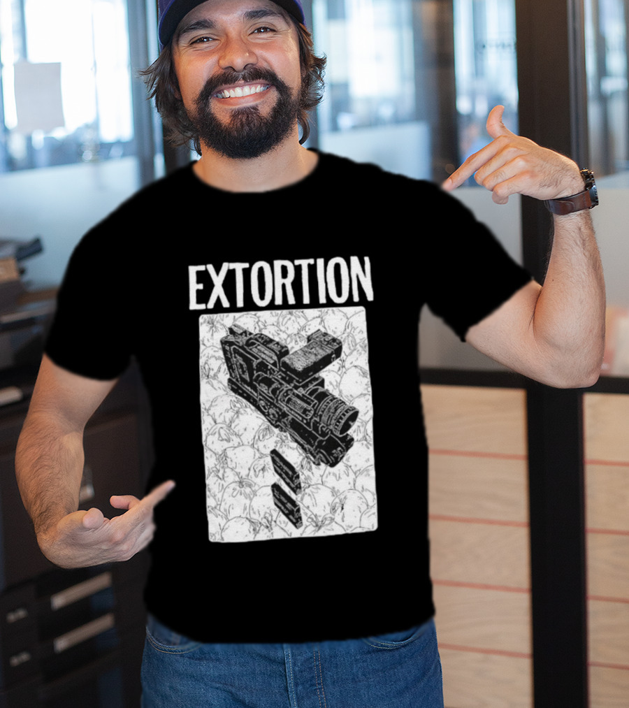 Extortion Band Video Camera Hardcore Punk T-Shirt