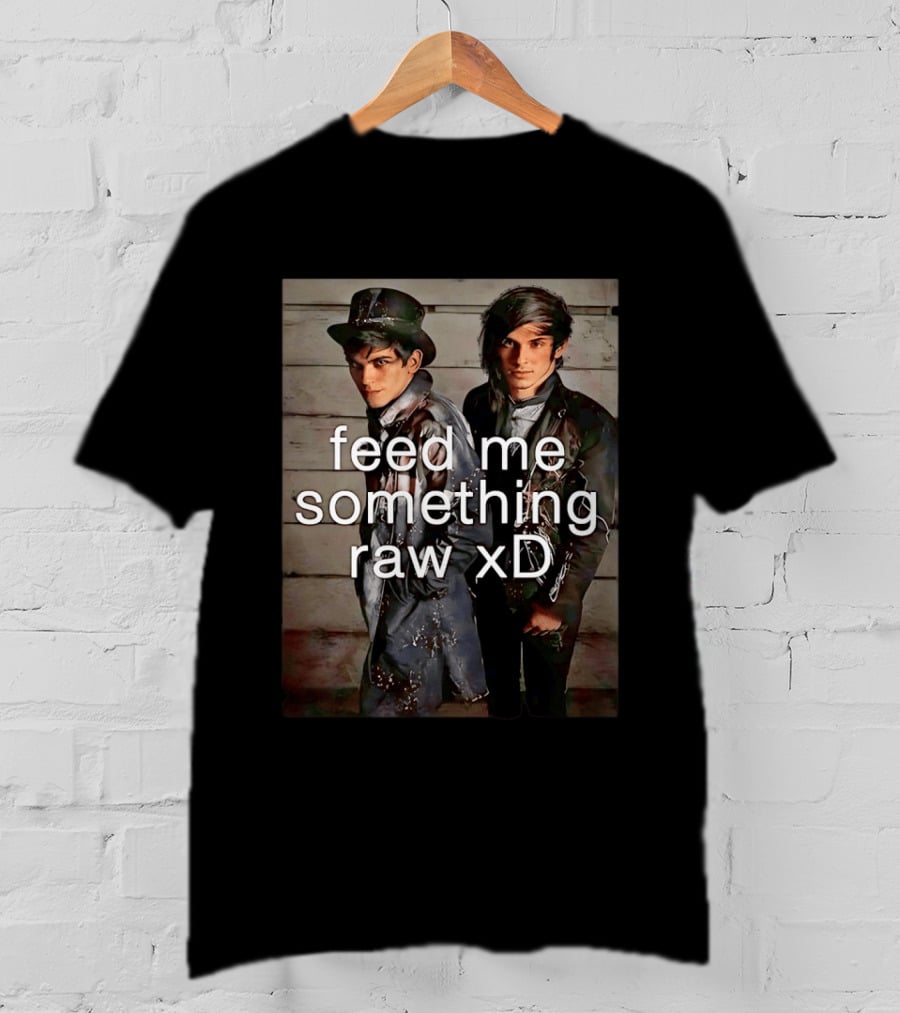 Feed Me Something Raw XD Goth Vampire Duo Steampunk T-Shirt