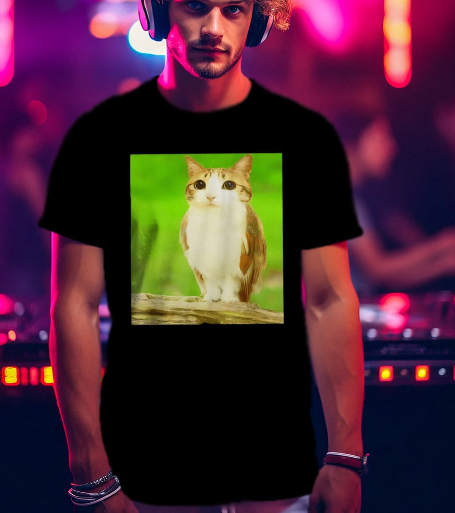 Cat Owl Hybrid Animal Mashup Creature Fusion T-Shirt