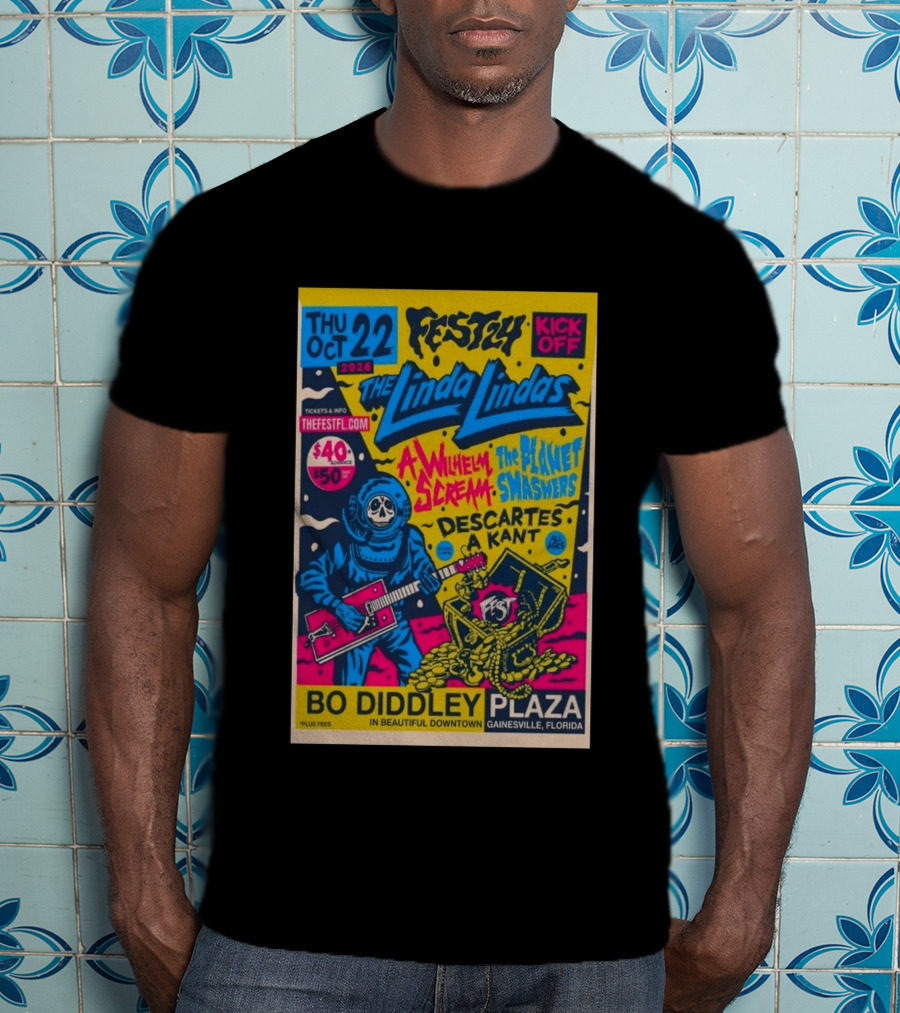 FEST 24 Kick Off 2026 The Linda Lindas Bo Diddley Plaza Gainesville Florida T-Shirt