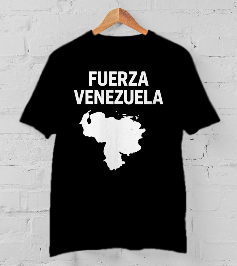 Fuerza Venezuela Map Silhouette Strength Message T-Shirt