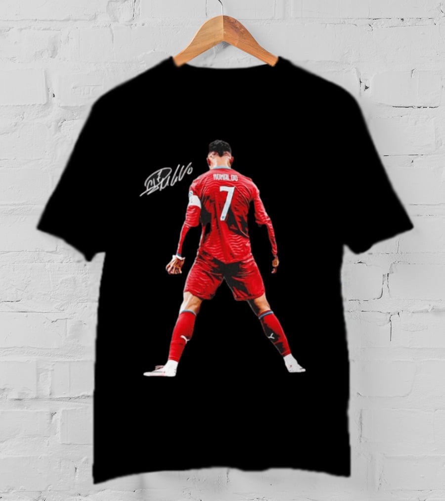 Cristiano Ronaldo Number 7 Portugal National Team Signature T-Shirt