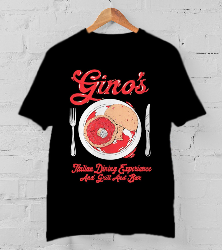 Gino's Italian Dining Experience And Grill And Bar Food Plate T-Shirt