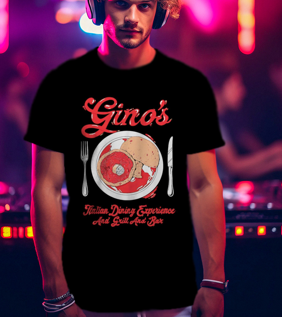 Gino's Italian Dining Experience And Grill And Bar Food Plate T-Shirt