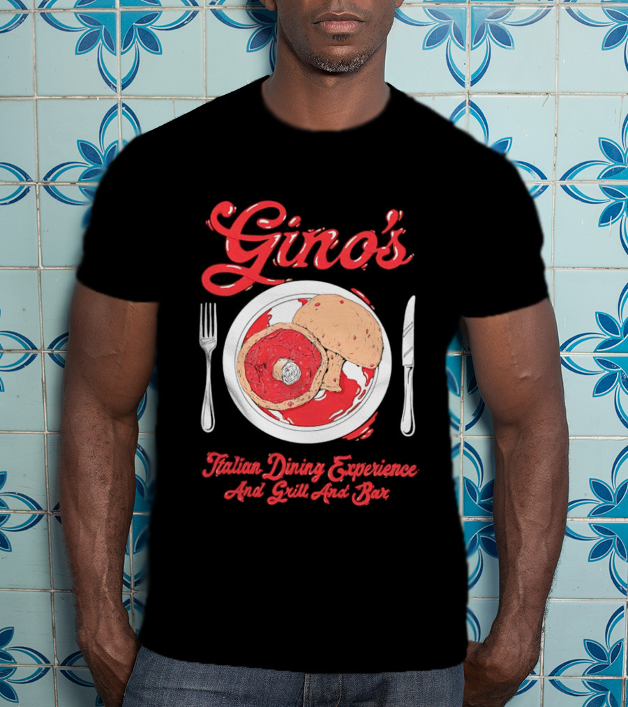 Gino's Italian Dining Experience And Grill And Bar Food Plate T-Shirt