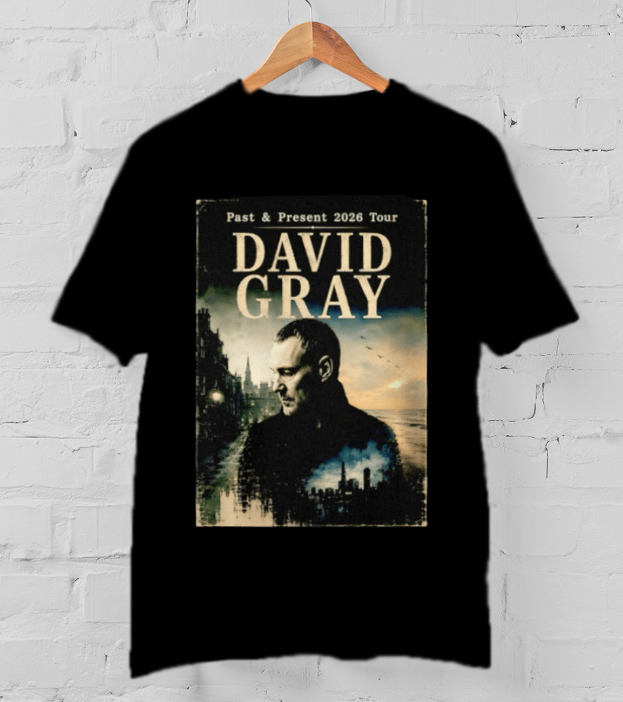 David Gray Past And Present 2026 Tour Cityscape T-Shirt