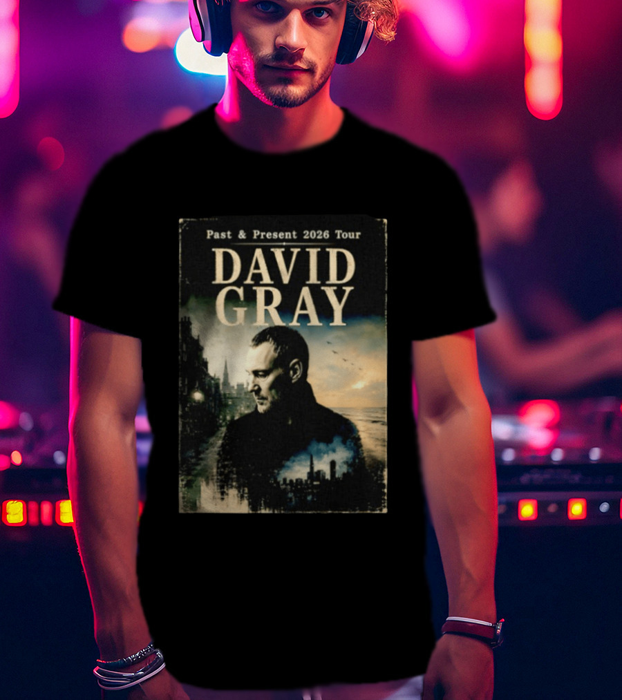 David Gray Past And Present 2026 Tour Cityscape T-Shirt