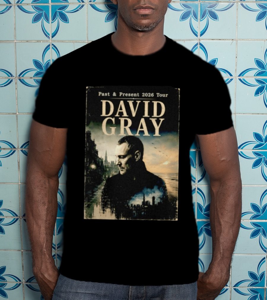 David Gray Past And Present 2026 Tour Cityscape T-Shirt