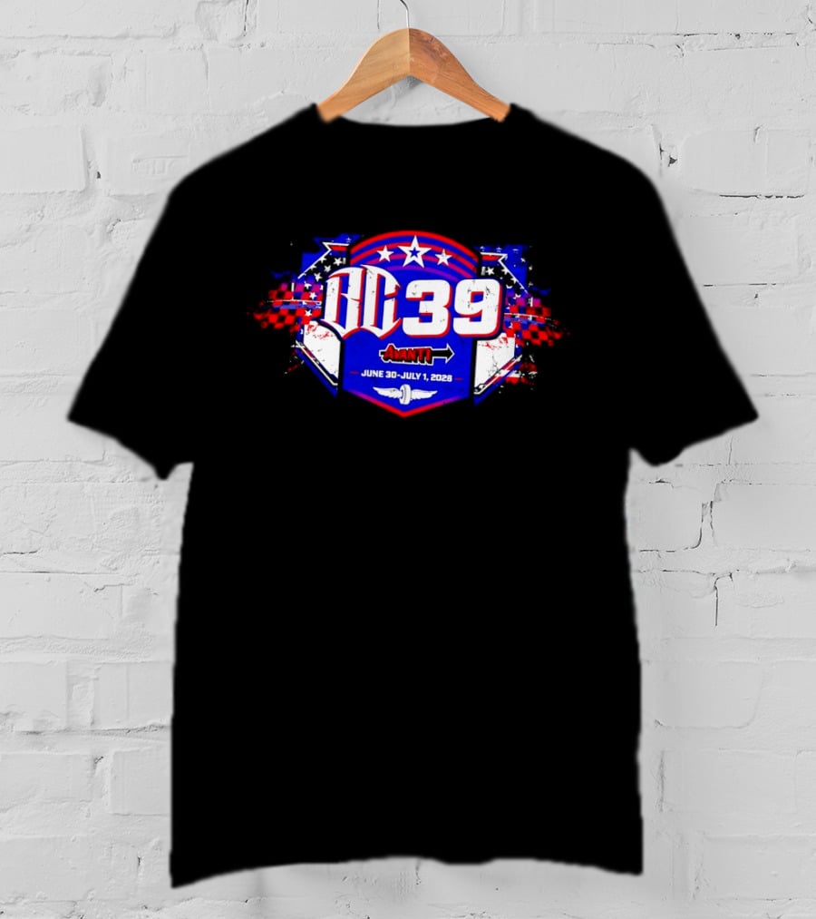 DC 39 Avanti Racing Event June 30 July 1 2026 Checkered Flags Stars Wings T-Shirt