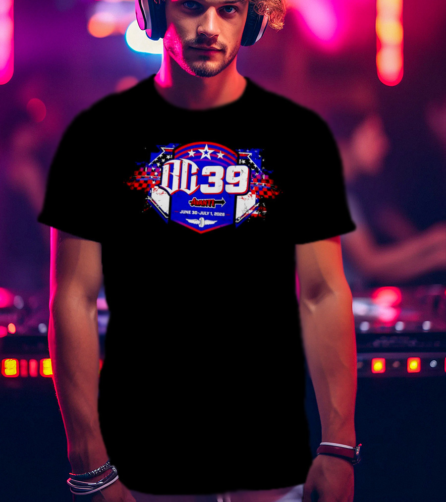 DC 39 Avanti Racing Event June 30 July 1 2026 Checkered Flags Stars Wings T-Shirt