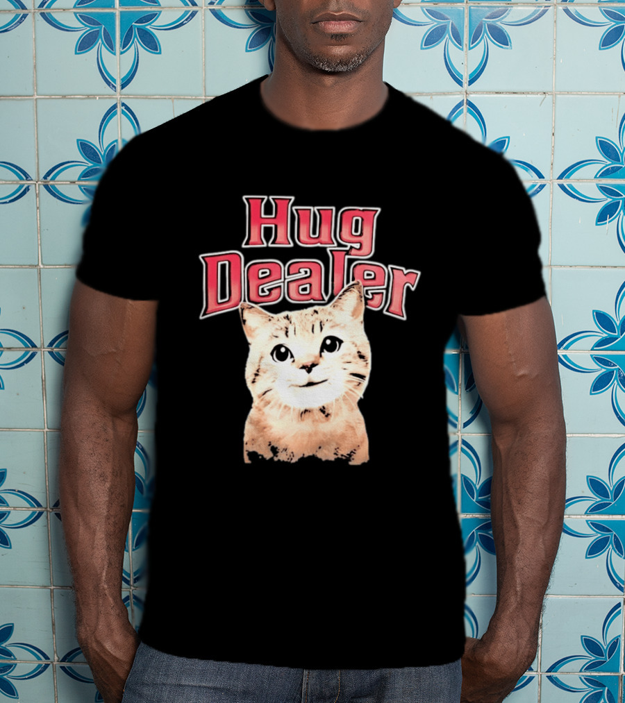 Hug Dealer Cute Tabby Cat Humor T-Shirt