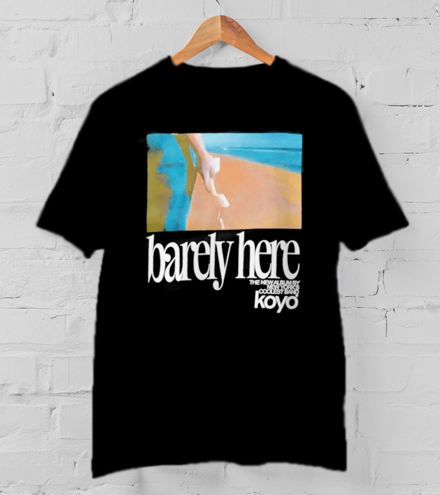 Koyo Barely Here Album Cover Art Beach Scene With Telephone T-Shirt
