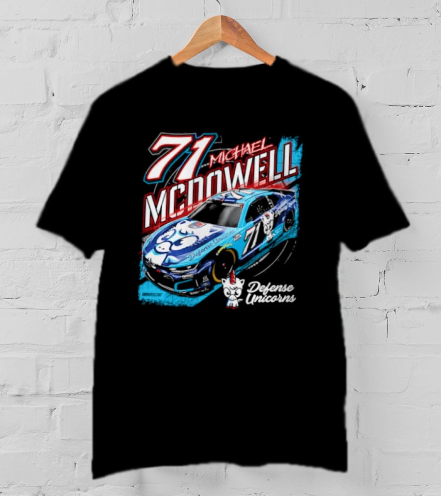 Michael McDowell 71 NASCAR Defense Unicorns Phoenix Performance T-Shirt