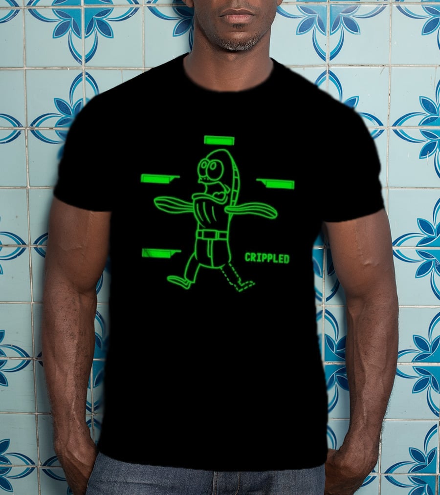 My Leg Crippled Meme Neon Green T-Shirt