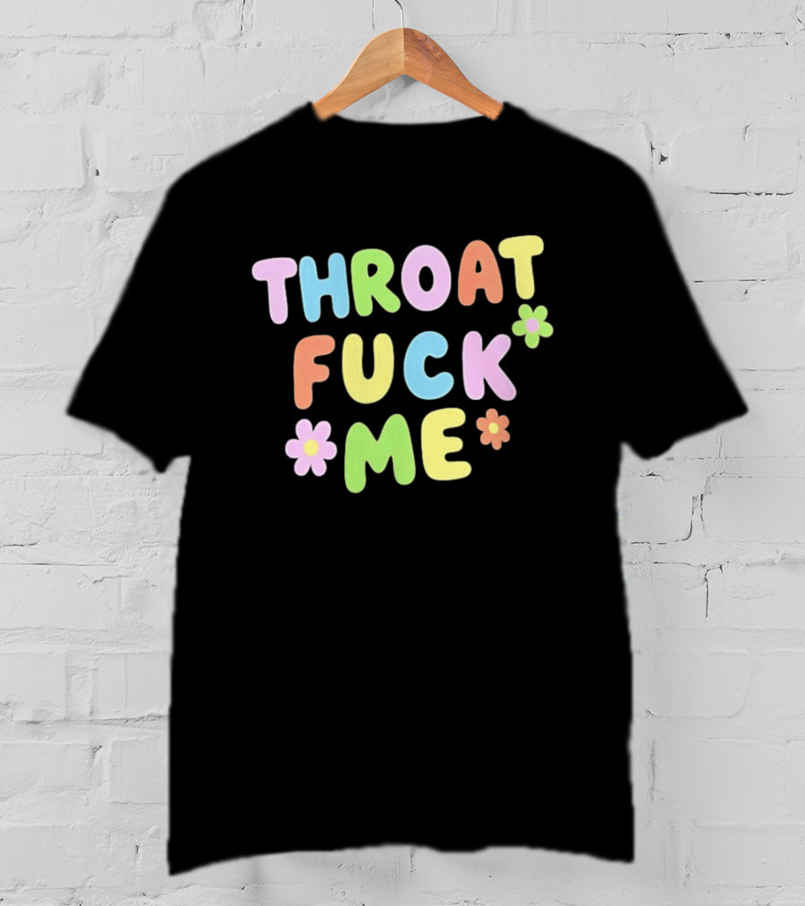 Throat Fuck Me Pastel Y2K Colorful Floral T-Shirt